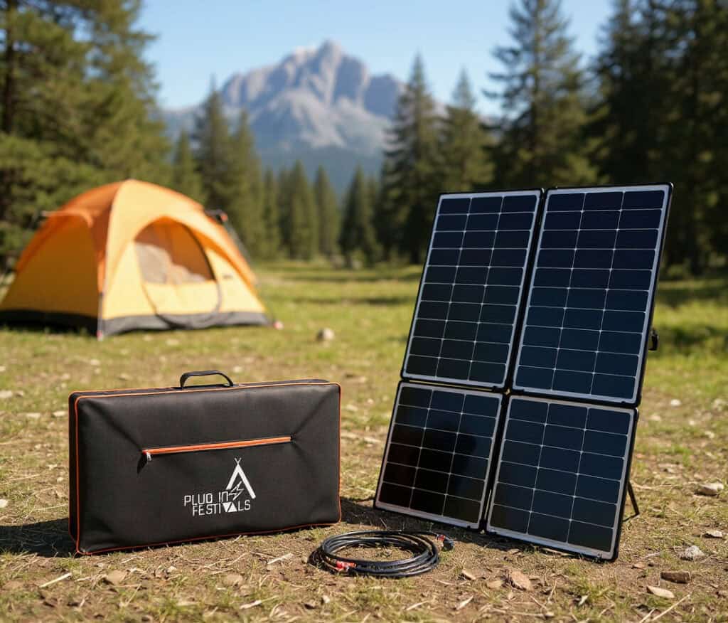 Strom to go in den Bergen? Kein Problem mit den faltbaren Solarpanels von Maentum (ehemals PlugInFestivals)