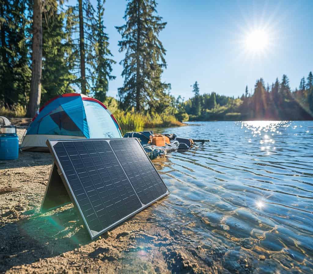 Unabhängige Stromversorgung: Faltbare Solarpanels als idealer Begleiter beim Camping.